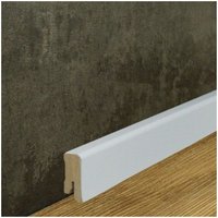 Sockelleiste weiß 16x40 mdf foliert Weiße Fußleiste ral 9016 Clip Laminat von SÜDBROCK