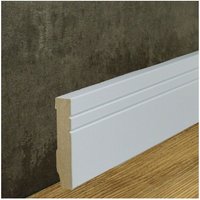 Sockelleiste weiß mdf 16x80 Fußleiste Foliert Modern ral 9016 Laminat Parkett von SÜDBROCK