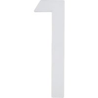 Südmetall Hausnummer, 1, Weiß, Kunststoff, 9,7 x 18 x 0,4 cm, nachtleuchtend - weiss von Südmetall