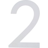 Südmetall Hausnummer, 2, Weiß, Kunststoff, 9,7 x 18 x 0,4 cm, nachtleuchtend - weiss von Südmetall