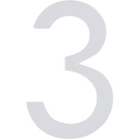 Südmetall Hausnummer, 3, Weiß, Kunststoff, 9,7 x 18 x 0,4 cm, nachtleuchtend - weiss von Südmetall