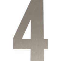 Südmetall Hausnummer, 4, Silber, Edelstahl, 15,7 x 22,7 x 1,8 cm - silberfarben von Südmetall