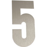 Südmetall Hausnummer, 5, Silber, Edelstahl, 15,7 x 22,7 x 1,8 cm - silberfarben von Südmetall