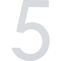 Südmetall Hausnummer, 5, Weiß, Kunststoff, 9,7 x 18 x 0,4 cm, nachtleuchtend - weiss von Südmetall