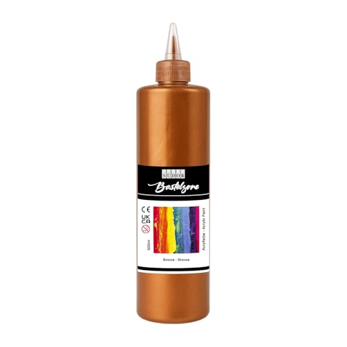 SÜDOR ACRYLFARBE 500 ml - Geeignet für Acryl-Pouring. Hochpigmentierte Künstler-Malfarben zum Bemalen auf Holz, Leinwand, Stein, Papier, Metall. Wasserfest. Vegan. (Bronze) von SÜDOR
