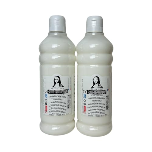 SÜDOR Textilmedium 2x 500ml. macht aus Acrylfarben Textifarben, verbessert die Haftung von Acrylfarbe auf Stoffen. Waschmaschinenfest, Waschbeständig. Textilmalmedium, Stofffarbe-Medium von SÜDOR