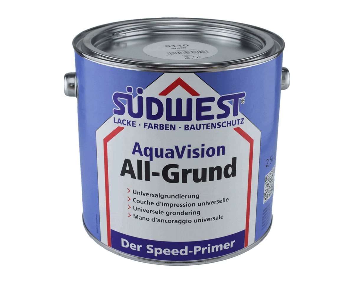 SÜDWEST Lacke + Farben Holzgrundierung SÜDWEST AquaVision All-Grund Grundierung 2,5 Liter Silbergrau SÜDWEST Lacke + Farben Holzgrundierung SÜDWEST AquaVision All-Grund Grundierung 2,5 Liter Silbergrau von SÜDWEST Lacke + Farben