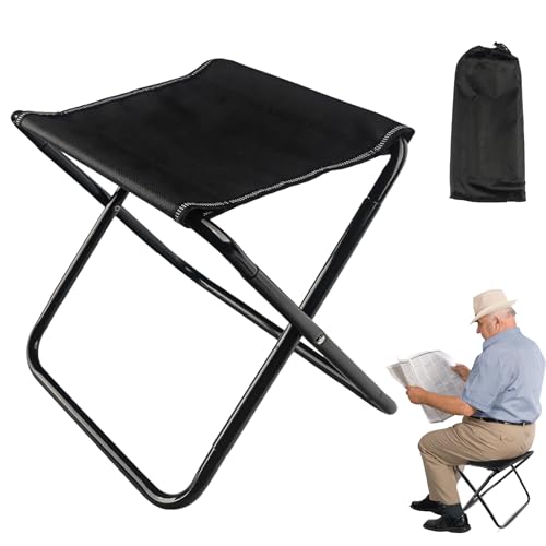Campinghocker - 30cm Mini Tragbarer Klapphocker - Verstärkter Tragfähigkeit bis 220 Pfund - Klapphocker mit Aufbewahrungstasche - Für Outdoor, Angeln, Picknick, Wandern, Garten, Strand - Schwarz Campinghocker - 30cm Mini Tragbarer Klapphocker - Verstärkter Tragfähigkeit bis 220 Pfund - Klapphocker mit Aufbewahrungstasche - Für Outdoor, Angeln, Picknick, Wandern, Garten, Strand - Schwarz von SUEHBEXF