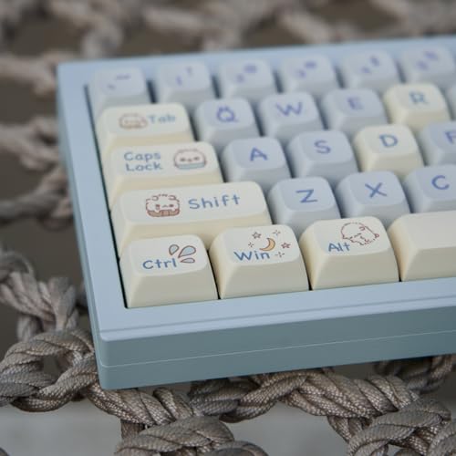 SUEHIODHY PBT Cat Keycaps Set XDA Profile Cute Keycaps 148 Keys Custom Dye-Sublimation Keyboard Keycaps for 60% 65% 70% 75% 100% Cherry Gateron MX Switches Mechanical Keyboards von SUEHIODHY