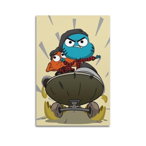 SUEJGUSJLU Animiertes Filmposter "The Amazing World of Gumball", 1 Poster, dekoratives Gemälde, Leinwand, Wandposter und Kunstdruck, moderne Familienschlafzimmer-Dekoration, Poster, 50 x 75 cm SUEJGUSJLU Animiertes Filmposter "The Amazing World of Gumball", 1 Poster, dekoratives Gemälde, Leinwand, Wandposter und Kunstdruck, moderne Familienschlafzimmer-Dekoration, Poster, 50 x 75 cm von SUEJGUSJLU