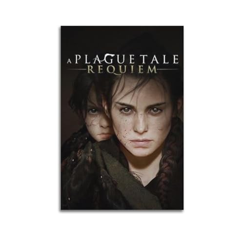SUEJGUSJLU Poster mit Videospiel-Motiv "A Plague Tale Requiem", dekoratives Gemälde, Leinwand, Wandposter und Kunstdruck, moderne Familienschlafzimmer-Dekoration, Poster, 60 x 90 cm von SUEJGUSJLU