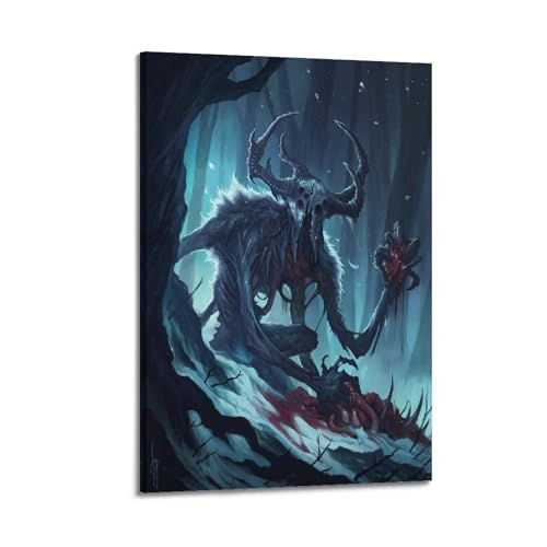 SUEJGUSJLU Poster mit dunklem Wendigo, dekoratives Gemälde, Leinwand, Wandposter und Kunstdruck, modernes Familienschlafzimmer, Dekoration, Poster, 20 x 30 cm von SUEJGUSJLU