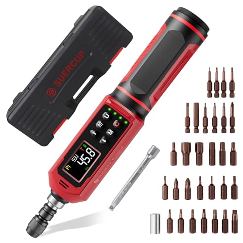 SUERCUP Digitaler Drehmomentschrauber 0.09-6Nm, Drehmomentschlüssel Set mit LED-Alarm, Buzzer, Vibration, 9 Preset-Modus und Datenspeicherung, für Fahrrad, Pistolen, Scope-Montage verwendet SUERCUP Digitaler Drehmomentschrauber 0.09-6Nm, Drehmomentschlüssel Set mit LED-Alarm, Buzzer, Vibration, 9 Preset-Modus und Datenspeicherung, für Fahrrad, Pistolen, Scope-Montage verwendet von SUERCUP