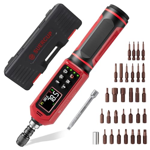 SUERCUP Digitaler Drehmomentschrauber 0.15-10Nm, ±1% Genauigkeit Drehmomentschlüssel Set mit LED-Alarm, Buzzer, Vibration, 9 Preset-Modus und Datenspeicherung, für Fahrrad, Pistolen, Scope-Montage SUERCUP Digitaler Drehmomentschrauber 0.15-10Nm, ±1% Genauigkeit Drehmomentschlüssel Set mit LED-Alarm, Buzzer, Vibration, 9 Preset-Modus und Datenspeicherung, für Fahrrad, Pistolen, Scope-Montage von SUERCUP