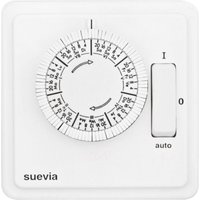 Suevia - SU280439 Unterputz-Zeitschaltuhr analog Wochenprogramm 1200 w IP20 EIN/AUTO/AUS-Programm von SUEVIA