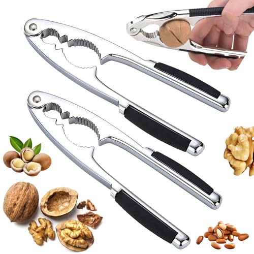 SUFANG 2 Stück Profesioneller Nussknacker Walnüsse robuster Walnussknacker mit Rutschfestem Griff Multifunktionaler Walnüsse Nussöffner für alle Arten von Nüssen/Hummercracker/Krabbencracker von SUFANG