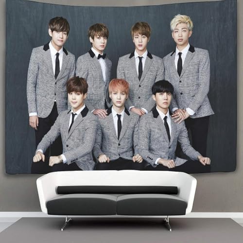 SUFFERBOW 3D Druck BTS Wandteppiche Poster Ornament Wandbehang Wandteppich Raumteiler Vorhang Für Jungen Mädchen Raumdekoration Tapisserie 70cmx100cm von SUFFERBOW