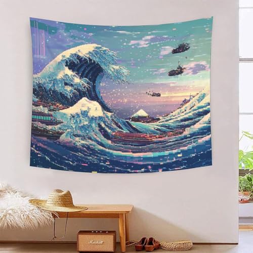 SUFFERBOW 3D Druck Cyberpunk-Ästhetik Wandteppiche Poster Ornament Wandbehang Wandteppich Raumteiler Vorhang Für Schlafzimmer Wohnzimmer Wohnheim Tapisseries 130cmx150cm von SUFFERBOW