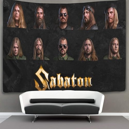 SUFFERBOW 3D Druck Sabaton Wandteppiche Poster Ornament Wandbehang Wandteppich Wanddeko Wandbehang Für Schlafzimmer, Wohnzimmer, Wohnheim,Tapisserie 70cmx100cm von SUFFERBOW