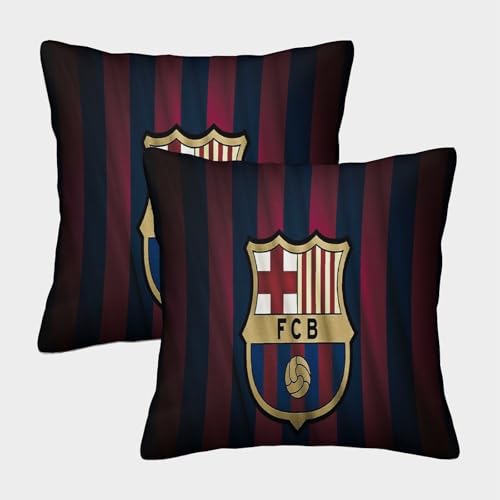 SUFFERBOW FCB Barcelona Kuschelige Kissenbezug 2er Set Für Kinder - Football Für Sofa Mit Niedlichen Designs, Perfekt Für Kinderzimmer Waschmaschinenfest 45x45cm SUFFERBOW FCB Barcelona Kuschelige Kissenbezug 2er Set Für Kinder - Football Für Sofa Mit Niedlichen Designs, Perfekt Für Kinderzimmer Waschmaschinenfest 45x45cm von SUFFERBOW