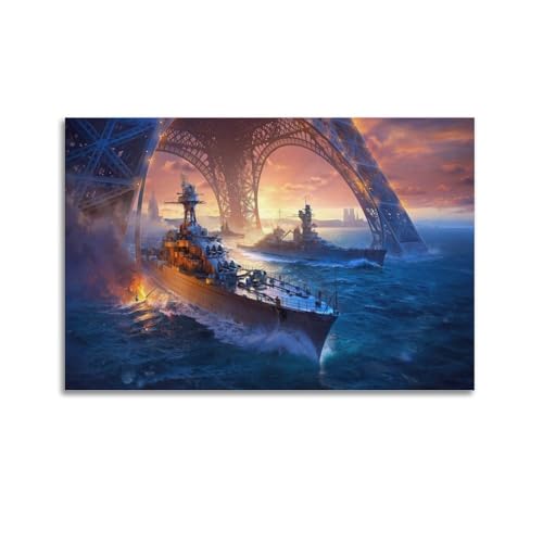 SUFOGBVG World of Warships-Spiel-Poster, dekoratives Gemälde, Leinwand, Wandposter und Kunstdruck, modernes Familienschlafzimmer, Dekoration, Poster, 30 x 45 cm SUFOGBVG World of Warships-Spiel-Poster, dekoratives Gemälde, Leinwand, Wandposter und Kunstdruck, modernes Familienschlafzimmer, Dekoration, Poster, 30 x 45 cm von SUFOGBVG