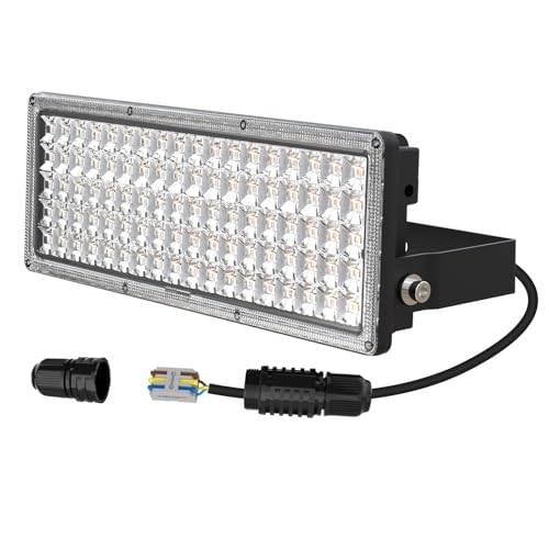 SUFUYA LED Strahler Außen 100W, Superhell 14000LM Scheiwerfer, Warmweiß 3000K IP67 Wasserfest Fluter, 180° Einstellbarem winkel Aussenstrahler LED für Garten Terrasse Garage von SUFUYA