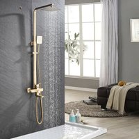 Gold Duschpanel Duschsystem Duschregal Set Solid Wall Duschset Einbaudusche von SUGUWORD
