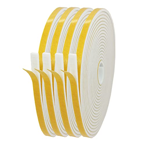 20m Dichtband Selbstklebend Gummidichtung 6mm(B) x 3mm(D),Dichtungsband für Tür Fenster, Schaumstoffband Türdichtung Anti Kälte-Wind, Lärm, Schalldämmung und Kollision von SUHANIOP