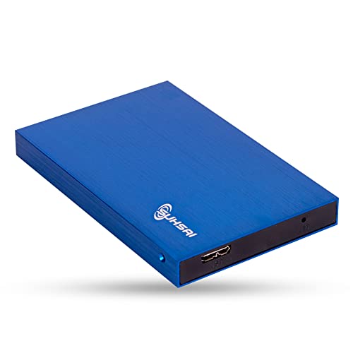 SUHSAI 500GB tragbare Externe Festplatte, Pocket Backup HDD, 2,5 Zoll Externe Datenspeicherfestplatte, USB 3.0-Festplatte, kompatibel für Gaming-PC, Mac, Laptop, – Blau von SUHSAI