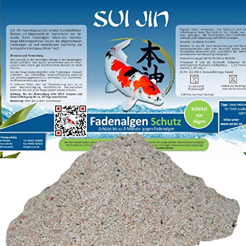 Fadenalgen Schutz 0,2 kg (€ 139,95/kg) für 10.000 Liter Wasser bis zu 3 Monate Langzeitschutz Fadenalgen Algen Fadenalgen Schutz 0,2 kg (€ 139,95/kg) für 10.000 Liter Wasser bis zu 3 Monate Langzeitschutz Fadenalgen Algen von SUI JIN Teichprodukte