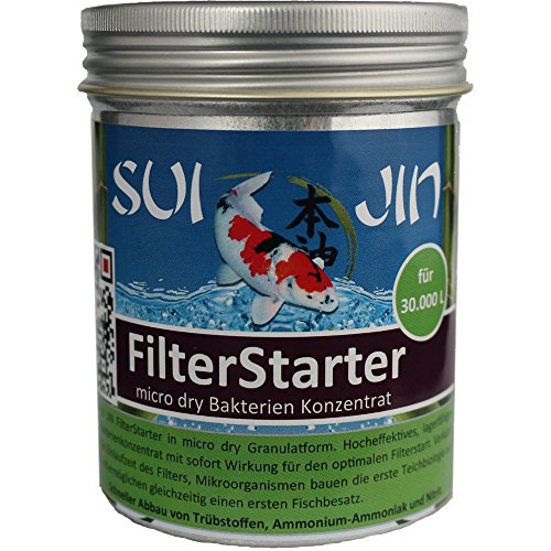 SUI JIN Teichprodukte Filterstarter Micro Dry Konzentrat (€ 13,63/100ml) für 30.000 L (180 ml) von SUI JIN Teichprodukte