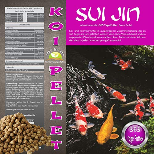 Koi Pellet das Koifutter für 365 Tage als Koi Futter Fischfutter (15kg) von SUI JIN Teichprodukte