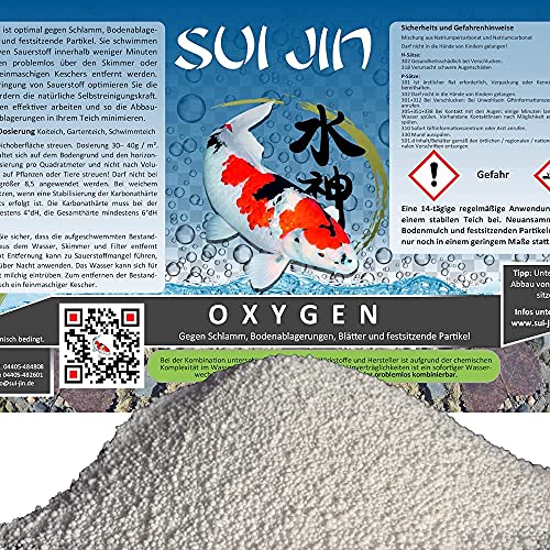 Sui JIN Oxygen O2 Biologie Optimierung mit Sauerstoff Peroxyd Koi Teich Gartenteich Schwimmteich (Oxygen 10 kg) von SUI JIN Teichprodukte