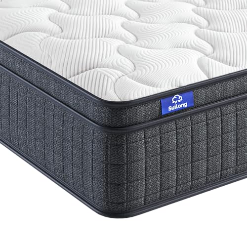 SuiLong Matratze 90x200 Höhe 26cm Härtegrad H3 Mittelfest 7-Zonen Federkernmatratze Öko-Tex Zertifiziert Orthopädische Taschenfederkernmatratz mit Komfortschaum für Kinder und Erwachsene von SuiLong