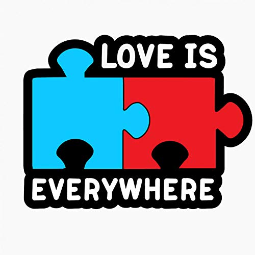SUIFENG Aufkleber 12.7Cm X 9.7Cm Liebe Ist Überall Puzzle Sex Adult Lustige Autofenster Reflektierende Autoaufkleber von SUIFENG