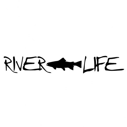 SUIFENG Aufkleber 18.3Cm X 2.7Cm Fliegenfischen River Life Forellenfischen Autoaufkleber Vinyl Aufkleber Schwarz/Silber SUIFENG Aufkleber 18.3Cm X 2.7Cm Fliegenfischen River Life Forellenfischen Autoaufkleber Vinyl Aufkleber Schwarz/Silber von SUIFENG