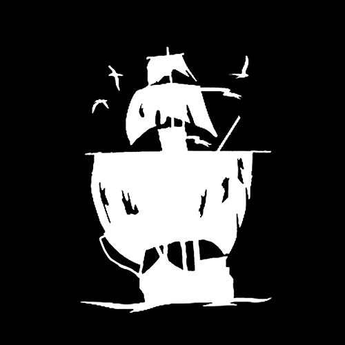 SUIFENG Autoaufkleber 10.7X14.9Cm Piratenschiff Grafik Dekor Auto Styling Aufkleber Vinyl Silhouette Zubehör Motorrad SUIFENG Autoaufkleber 10.7X14.9Cm Piratenschiff Grafik Dekor Auto Styling Aufkleber Vinyl Silhouette Zubehör Motorrad von SUIFENG