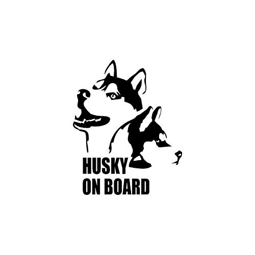 SUIFENG Autoaufkleber 12.5Cmx15.2Cm Husky On Board Auto Auto Decals Aufkleber Vinyl Schwarz Silber SUIFENG Autoaufkleber 12.5Cmx15.2Cm Husky On Board Auto Auto Decals Aufkleber Vinyl Schwarz Silber von SUIFENG