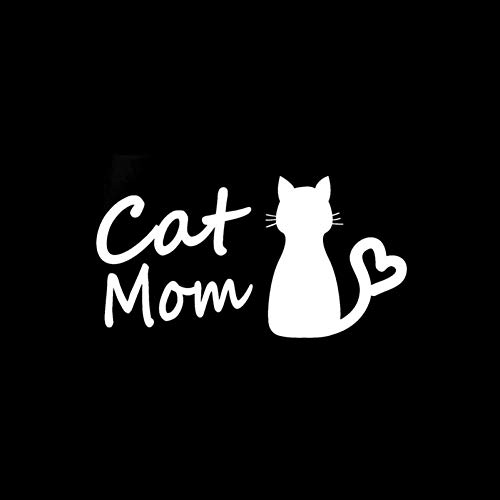 SUIFENG Autoaufkleber 13Cm X 6.7Cm Cat Mom Autoaufkleber Lustiges Vinyl Aufkleber Dekor Schwarz Silber SUIFENG Autoaufkleber 13Cm X 6.7Cm Cat Mom Autoaufkleber Lustiges Vinyl Aufkleber Dekor Schwarz Silber von SUIFENG