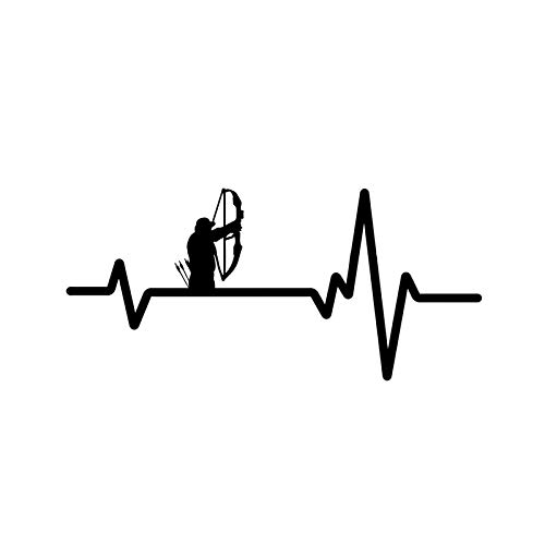 SUIFENG Autoaufkleber 14.3X6.7Cm Elektrokardiogramm Bogenschießen Jagd Dekor Auto Modellieren Aufkleber Vinyl Silhouette SUIFENG Autoaufkleber 14.3X6.7Cm Elektrokardiogramm Bogenschießen Jagd Dekor Auto Modellieren Aufkleber Vinyl Silhouette von SUIFENG