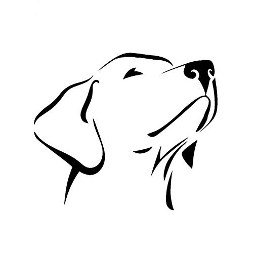 SUIFENG Autoaufkleber 14Cm X 12Cm Labrador Retriever Wasserdichter Vinyl-Autoaufkleber Scratched Shelter Schwarz/Silber SUIFENG Autoaufkleber 14Cm X 12Cm Labrador Retriever Wasserdichter Vinyl-Autoaufkleber Scratched Shelter Schwarz/Silber von SUIFENG