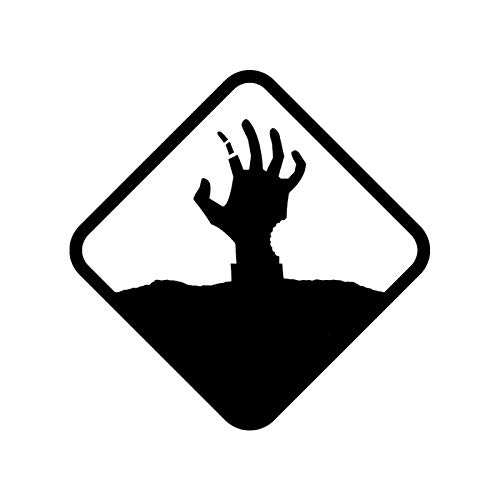 SUIFENG Autoaufkleber 14X14Cm Interessante Zombie Hand Auto Aufkleber Hochwertiges Motorrad Schwarz Silber Vinyl SUIFENG Autoaufkleber 14X14Cm Interessante Zombie Hand Auto Aufkleber Hochwertiges Motorrad Schwarz Silber Vinyl von SUIFENG