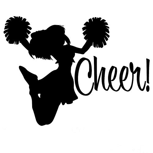 SUIFENG Autoaufkleber 15.2Cmx11.5Cm Prost! Vinyl Auto Aufkleber Aufkleber Auto Styling Cheerleader Jubel Sprung Persönlichkeit Dekoration Schwarz/Splitter von SUIFENG
