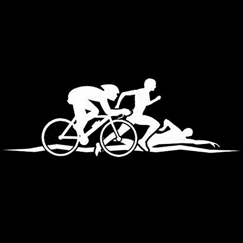 SUIFENG Autoaufkleber 15.5 cm X 5.3 cm Kreative Persönlichkeit Triathlon Lustige Karosserie Auto Aufkleber von SUIFENG