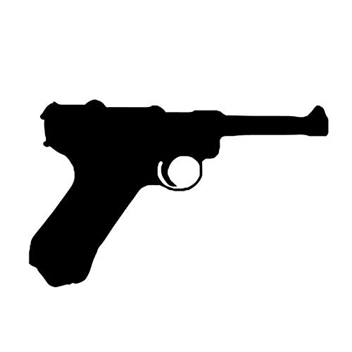 SUIFENG Autoaufkleber 15X9.4Cm Luger P08 Deutsch 9Mm Autoaufkleber Aufkleber Interessante Cartoon Motorradaufkleber Auto Styling Zubehör von SUIFENG