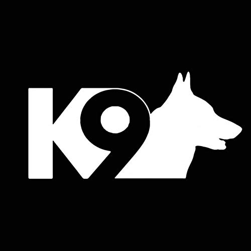 SUIFENG Autoaufkleber 16Cm X 8Cm K-9 Hund Vinyl Material Auto Styling Persönlichkeit Auto Aufkleber Schwarz/Silber SUIFENG Autoaufkleber 16Cm X 8Cm K-9 Hund Vinyl Material Auto Styling Persönlichkeit Auto Aufkleber Schwarz/Silber von SUIFENG