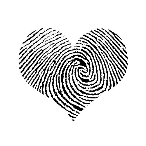 SUIFENG Autoaufkleber 16Cmx13.6Cm Fingerabdruck Herz Liebe Mode Kunst Dekor Auto Aufkleber Aufkleber Schwarz/Silber Vinyl SUIFENG Autoaufkleber 16Cmx13.6Cm Fingerabdruck Herz Liebe Mode Kunst Dekor Auto Aufkleber Aufkleber Schwarz/Silber Vinyl von SUIFENG