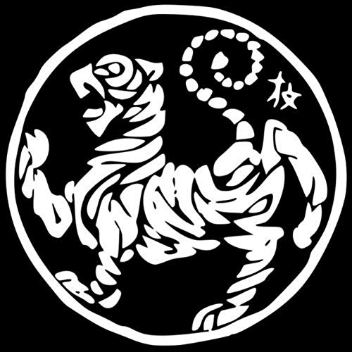 SUIFENG Autoaufkleber 18 X 18 cm Shotokan Tiger Karate-Do Logo Vinyl Aufkleber Autoaufkleber Schwarz Silber SUIFENG Autoaufkleber 18 X 18 cm Shotokan Tiger Karate-Do Logo Vinyl Aufkleber Autoaufkleber Schwarz Silber von SUIFENG