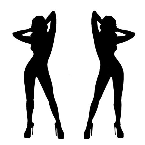 SUIFENG Autoaufkleber 6X15Cm EIN Paar Heiße Sexy Mädchen Auto Aufkleber Und Abziehbilder Nackte Frau Autotür Aufkleber von SUIFENG