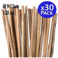 Suinga - 30 x Natürlicher Bambusstab 120 cm, 9-12 mm Durchmesser. Tutoren für Pflanzen, Natürliche ökologische Bambusstäbe, Bambusrohr, l von SUINGA